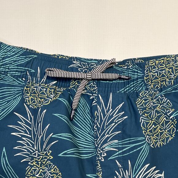 Reyn Spooner Swim Trunks Shorts Mens Medium Blue Pineapple Print Boardshorts - Picture 2 of 13